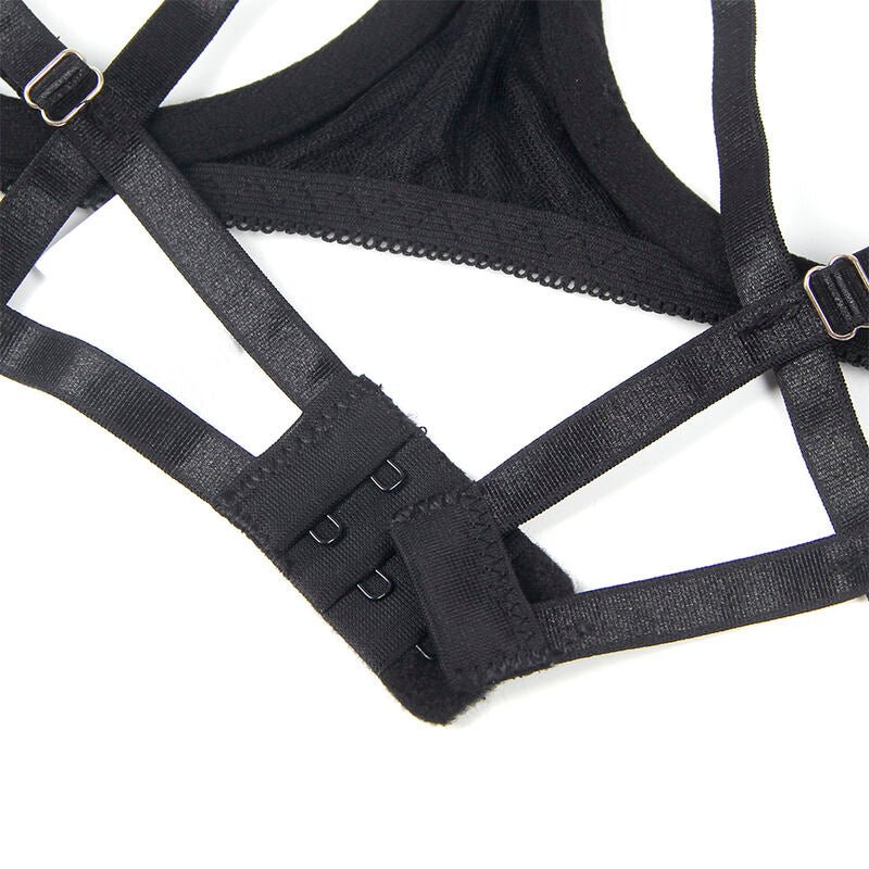 SUBBLIME - 955205 BRA SET WITH ADJUSTABLE BLACK BOW L/XL - Kink&Play