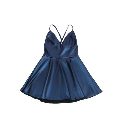 SUBBLIME - 955410 DRESS WITH BLUE LEATHER STRAPS S/M - Kink&Play
