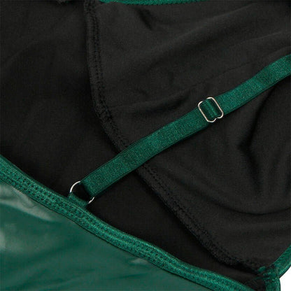 SUBBLIME - 955434 DRESS WITH GREEN LEATHER STRAPS S/M - Kink&Play