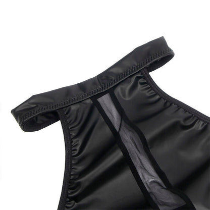 SUBBLIME - 955472 HALTER NECK DRESS WITH TRANSPARENCIES BLACK S/M - Kink&Play
