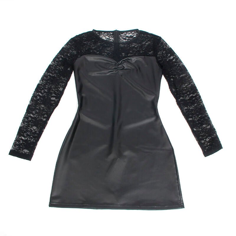 SUBBLIME - 955601 LONG SLEEVED DRESS WITH BLACK LACE L/XL - Kink&Play