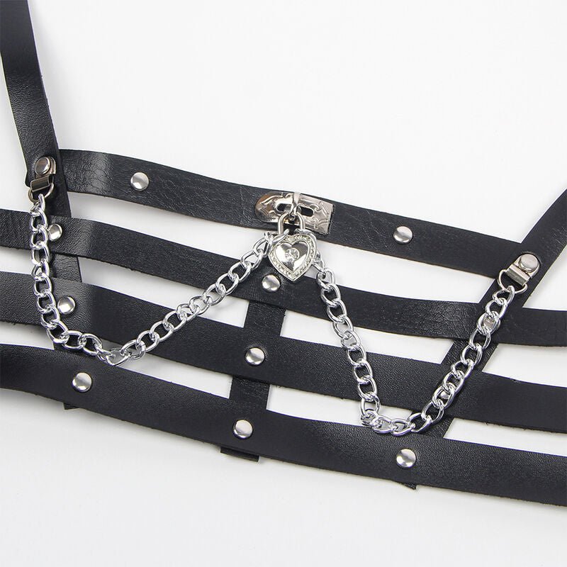 SUBBLIME - CORSET HARNESS WITH CHAINDETAIL ONE SIZE - Kink&Play