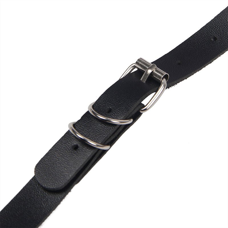 SUBBLIME - FULL BODY HARNESS WITH LEATHER BUCKLES BLACK ONE SIZE - Kink&Play
