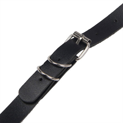 SUBBLIME - FULL BODY HARNESS WITH LEATHER BUCKLES BLACK ONE SIZE - Kink&Play