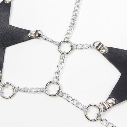 SUBBLIME - FULL BODY HARNESS WITH STAR CHAINDETAIL ONE SIZE - Kink&Play