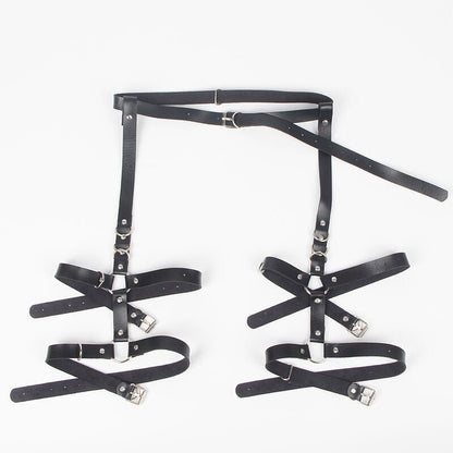 SUBBLIME - GARTER HARNESS WITH RINGS ONE SIZE - Kink&Play