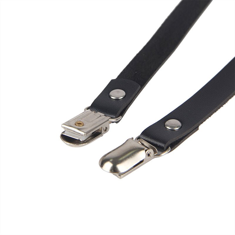 SUBBLIME - LEATHER CHAINLEG HARNESS BLACK ONE SIZE - Kink&Play