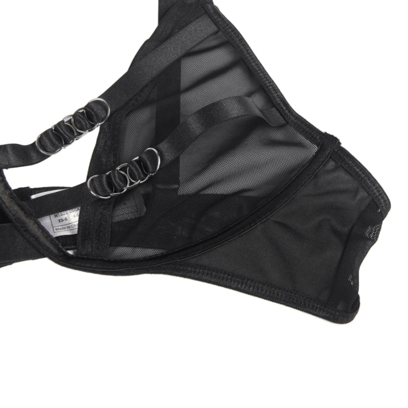 SUBBLIME - TWO PIECE SET OF TRANSPARENCY BRA AND S/M STRIPS - Kink&Play