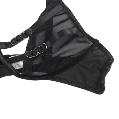 SUBBLIME - TWO PIECE SET OF TRANSPARENCY BRA AND S/M STRIPS - Kink&Play