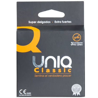 UNIQ - CLASSIC LATEX FREE CONDOMS 3 UNITS - Kink&Play