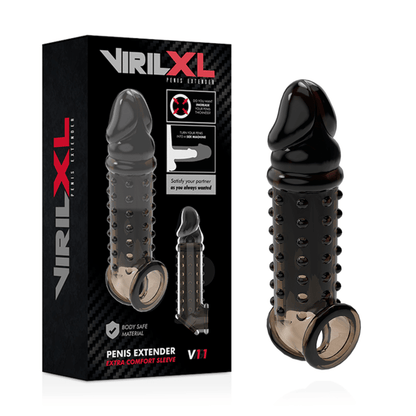 VIRILXL - PENIS EXTENSION AND SHEATH V11 BLACK - Kink&Play