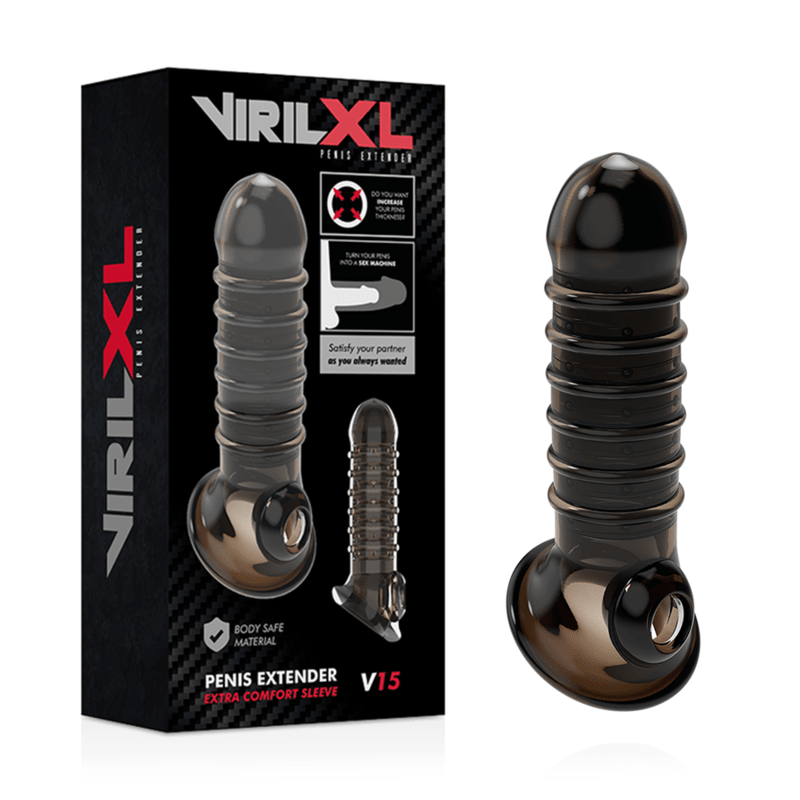VIRILXL - PENIS EXTENSION AND SHEATH V15 BLACK - Kink&Play