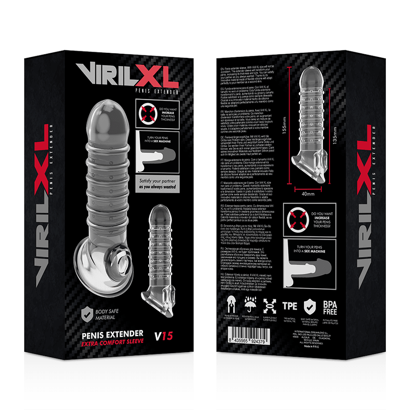 VIRILXL - PENIS EXTENSION AND SHEATH V15 TRANSPARENT - Kink&Play