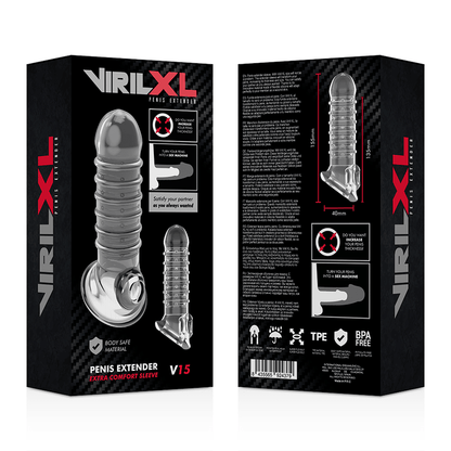 VIRILXL - PENIS EXTENSION AND SHEATH V15 TRANSPARENT - Kink&Play