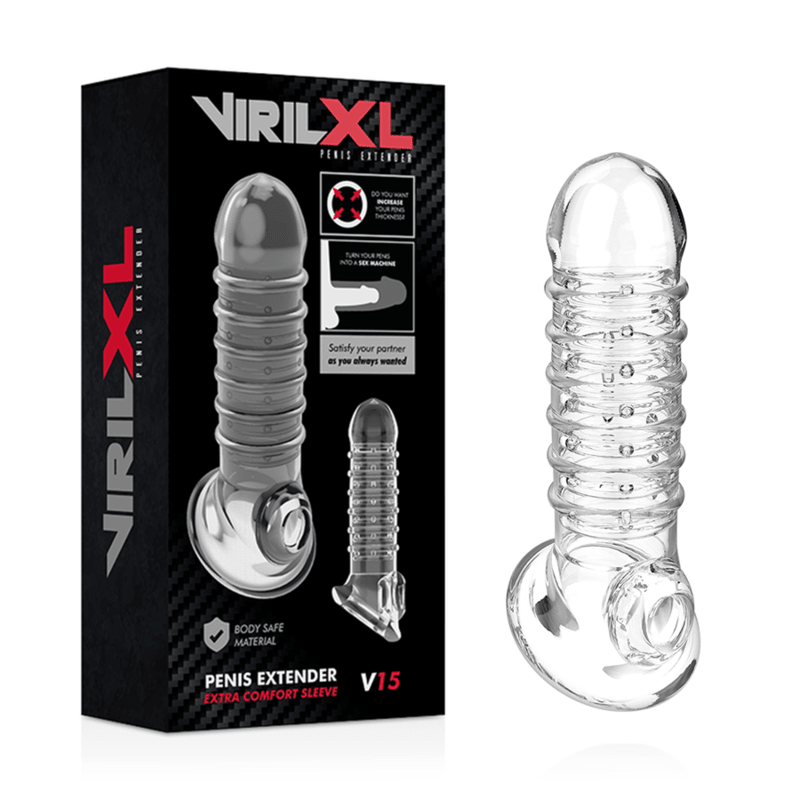 VIRILXL - PENIS EXTENSION AND SHEATH V15 TRANSPARENT - Kink&Play