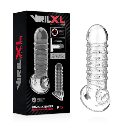 VIRILXL - PENIS EXTENSION AND SHEATH V15 TRANSPARENT - Kink&Play