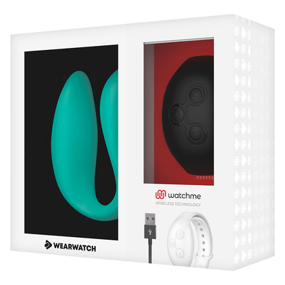 WEARWATCH - DUAL TECHNOLOGY VIBRATOR WATCHME AQUAMARINE / JET - Kink&Play