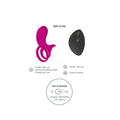 XOCOON - COUPLES STIMULATOR RING FUCHSIA - Kink&Play